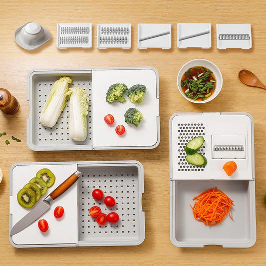 Multi-Functional Grater & Drainer Cutting Board